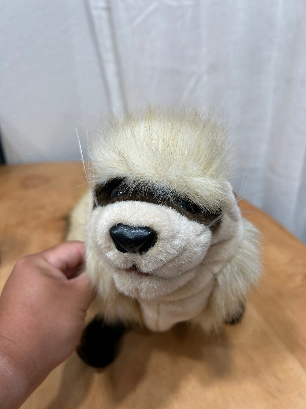 Folkmanis Ferret Hand Puppet Cream Brown Long Fur Plush Toy Stuffed Animal 24"